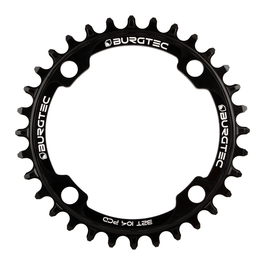 Burgtec - 104mm BCD Thick Thin Chainring - 32T - Burgtec Black