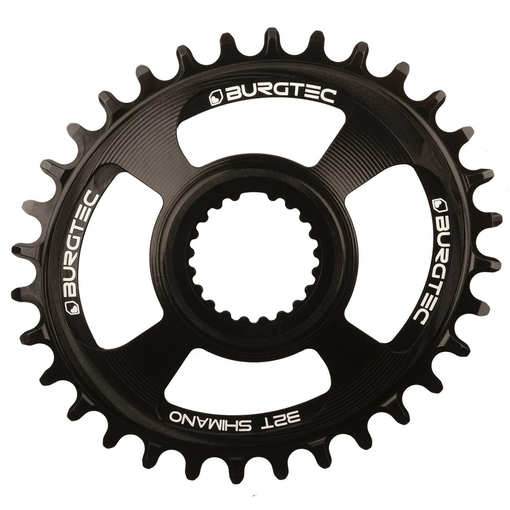 Burgtec - Oval Shimano Direct Mount Thick Thin Chainring - 30T - Burgtec Black