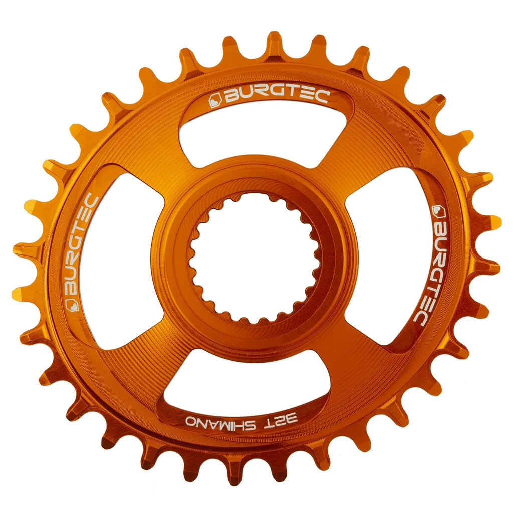 Burgtec - Oval Shimano Direct Mount Thick Thin Chainring - 30T - Iron Bro Orange