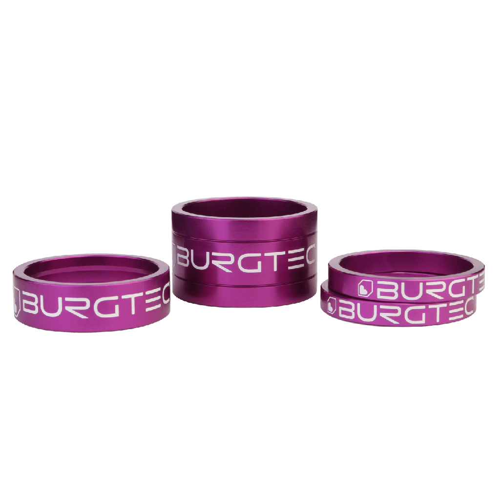 Burgtec - Stem Spacers - Purple Rain (5mm Spacer x2, 10mm Spacer, 20mm Spacer)