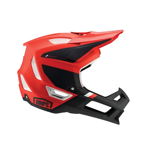 [80003-00010] 100% - TRAJECTA Helmet w/Fidlock Cargo Fluo Red (M)