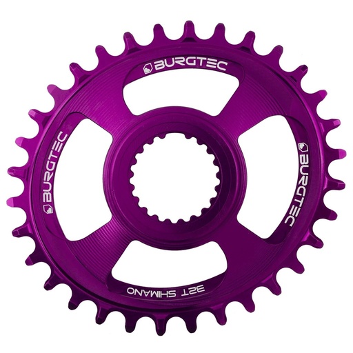 [8747] Burgtec - Oval Shimano Direct Mount Thick Thin Chainring - 30T - Purple Rain