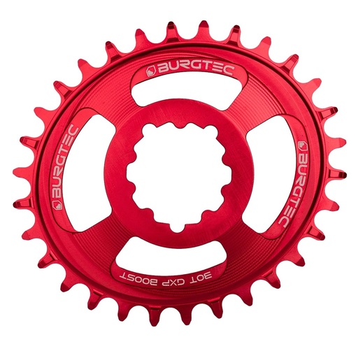 [8471] Burgtec - Oval Sram Boost 3mm Offset Thick Thin Chainring - 32T - Race Red