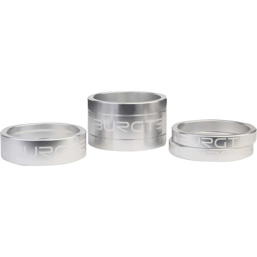 [9217] Burgtec - Stem Spacers - Rhodium Silver (5mm Spacer x2, 10mm Spacer, 20mm Spacer)