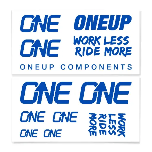 [1C0629BLU] OneUp-Riser Bar Decal Kit-Blue
